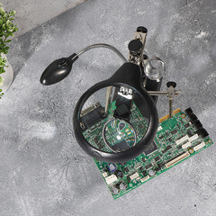 Держатель Rexant Третья рука с LED подсветкой и лупой х2.5 (12-0250) - фото 3