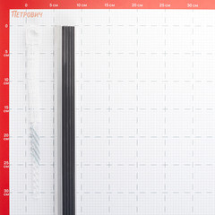 Порог алюминиевый угловой наружный 37,5х23х1800 мм без покрытия с резиновой вставкой - фото 2