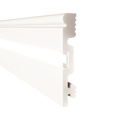 Плинтус экополимер Солид 80х14х2000 мм белый с рассеивателем (1 UHD 17/80CL) - фото 1