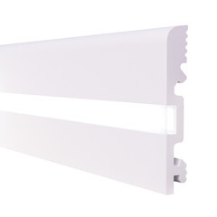 Изображение товара Плинтус экополимер Солид 90х14х2000 мм белый с рассеивателем (1 UHD 15/90CL)