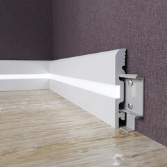 Плинтус экополимер Солид 90х14х2000 мм белый с рассеивателем (1 UHD 15/90CL) - фото 2