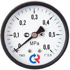 Манометр Росма ТМ-210Т.00 G1/4.2,5 аксиальный 1/4 НР(ш) 6 бар d50 мм (598) - фото 1