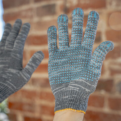 Перчатки х/б 4 нити с ПВХ покрытием графит 9 (XL) (5 пар) - фото 2