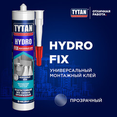 Клей монтажный акриловый Tytan Hydro Fix прозрачный 310 мл - фото 4