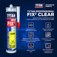 Клей-герметик гибридный MS-полимерный Tytan Fix2 Clear прозрачный 290 мл - фото 3