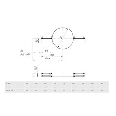 Хомут Дымок опорный для дымоходов d115х200 мм AISI 439 - фото 2