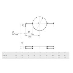 Хомут Дымок опорный для дымоходов d150х230 мм AISI 439 - фото 2