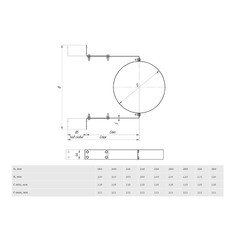 Хомут Дымок с креплением к стене для дымоходов d115х200 мм AISI 439 - фото 2