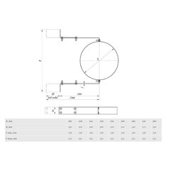 Хомут Дымок с креплением к стене для дымоходов d150х230 мм AISI 439 - фото 2