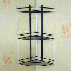 Полка для ванной Металаксон Drop угловая трехъярусная 200х200х630 мм металл черная (4893-3/ЧМПУО-3) - фото 5