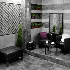 Керамогранит Керамин Нью-Йорк темно-серый 400x400x7 мм (13 шт.=2,08 кв.м) - фото 3