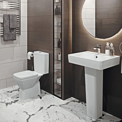 Унитаз-компакт Santek Нео с горизонтальным выпуском с сиденьем дюропласт микролифт белый (1.WH30.2.194) - фото 5