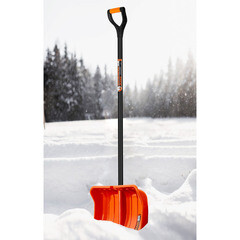 Лопата снеговая Finland пластиковая с деревянным черенком 1500х550 мм (1731-Ч) - фото 2