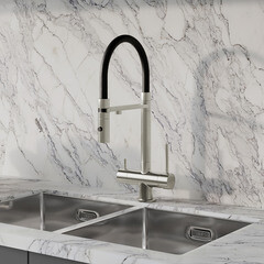 Смеситель для кухни Iddis Ace сатин с гибким изливом с подключением к фильтру однорычажный (ACEBNFFi05) - фото 3