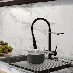 Смеситель для кухни Iddis Ace черный с гибким изливом с подключением к фильтру однорычажный (ACEBLFFi05) - фото 2