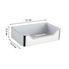 Полка для ванной Zenfort 210х135х63 мм металл/пластик хром (101198) - фото 5