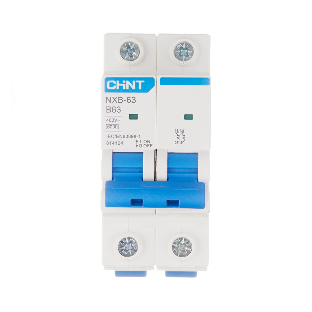 Изображение товара Автоматический выключатель модульный NXB-63 2P 63А IP20 for DIN-rail монтаж
