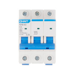 Изображение товара Автоматический выключатель модульный Chint NXB-63 3P 3А тип C 6 кА 400 В (814166)