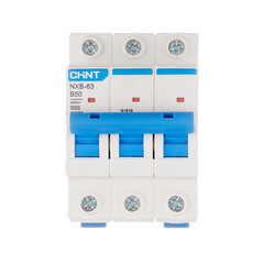 Изображение товара Автоматический выключатель модульный Chint NXB-63 3P 50А тип B 6 кА 400 В (814201)