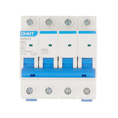 Изображение товара Автоматический выключатель модульный Chint NXB-63 4P 63А тип B 6 кА 400 В (814280)