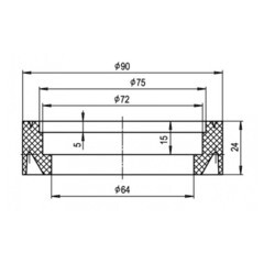 Прокладка под смывной бачок d90х25 мм Инкоэр ПВХ Ф - фото 2