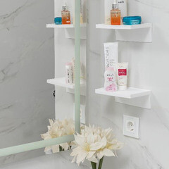 Полка для ванной Violet Виолет 200х120х75 мм пластик белая (161006) - фото 4