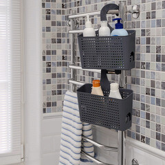 Полка для ванной Violet Лофт навесная с петлей 240х90х260 мм пластик серая (611008) - фото 3