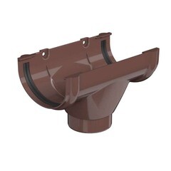 Воронка желоба пластиковая d120-80 мм Технониколь Оптима коричневая RAL 8017