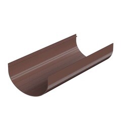 Желоб водосточный пластиковый d120 мм 3 м Технониколь Оптима ПВХ коричневый RAL 8017