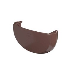 Заглушка желоба пластиковая d120 Технониколь Оптима коричневая RAL 8017