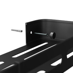 Полка для ванной Fora Axe с крючками 315х140х50 мм металл черная (FOR-AXE034BL) - фото 5