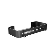 Полка для ванной Fora Axe с крючками 315х140х50 мм металл черная (FOR-AXE034BL)