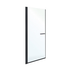 Душевая дверь Ulitka Colibri стекло прозрачное 80х195 см профиль черный 6 мм распашная (74104217)