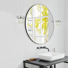 Зеркало круглое 70 см в раме черной Ulitka Malta (74104141) - фото 3