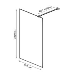 Душевая перегородка Walk in Ulitka Prisma хром 90х195 см стекло прозрачное 6 мм (74104205) - фото 2