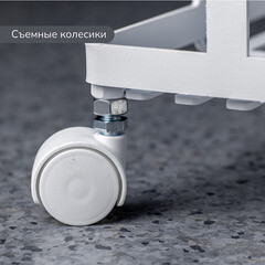 Стеллаж на колесах 660х390х120 мм Ulitka Overtop белый (74104072/25812) - фото 4