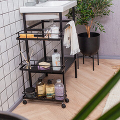 Стеллаж на колесах 660х390х120 мм Ulitka Overtop черный (74104071/25614) - фото 2