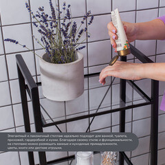 Стеллаж напольный 40х35х105 см Ulitka Camelot прозрачный/черный (74104057/26659) - фото 4