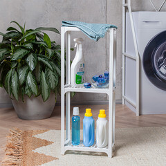 Этажерка для ванной Ulitka 750х300х150 мм металл белая (74104098/27564) - фото 3