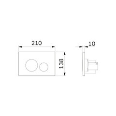 Клавиша смыва для инсталляций AM.PM Pro L пневматическая никель (I049031) - фото 4