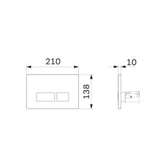 Клавиша смыва для инсталляций AM.PM Pro S пневматическая хром (I047051) - фото 4