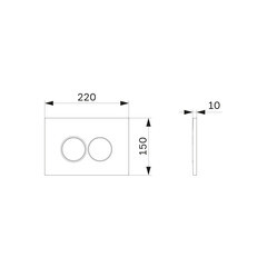 Клавиша смыва для инсталляций AM.PM ProC L белая (I070101) - фото 4