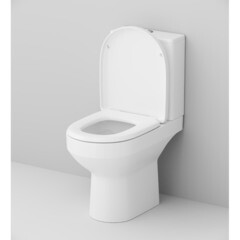 Унитаз-компакт AM.PM Spirit 2.0 безободковый с горизонтальным выпуском с сиденьем дюропласт микролифт белый (C708600SC) - фото 9