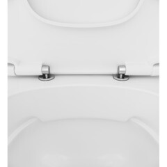 Унитаз-компакт AM.PM Spirit 2.0 безободковый с горизонтальным выпуском с сиденьем дюропласт микролифт белый (C708600SC) - фото 4