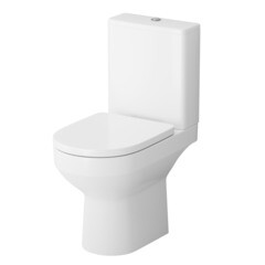 Изображение товара Унитаз-компакт AM.PM Spirit 2.0 безободковый с горизонтальным выпуском с сиденьем дюропласт микролифт белый (C708600SC)