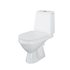 Изображение товара Унитаз-компакт Damixa Origin Evo 2 с горизонтальным выпуском с сиденьем дюропласт микролифт белый (788607SC)