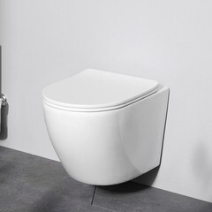 Унитаз подвесной AM.PM Like безободковый с сиденьем дюропласт микролифт смыв торнадо (C801900SC) - фото 8