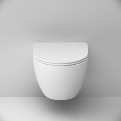 Унитаз подвесной AM.PM Awe безободковый с сиденьем дюропласт микролифт (C111700SC) - фото 9