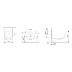 Унитаз подвесной AM.PM Awe безободковый с сиденьем дюропласт микролифт (C111700SC) - фото 3