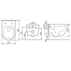 Унитаз подвесной AM.PM Like безободковый с сиденьем дюропласт микролифт смыв торнадо (C801900SC) - фото 2